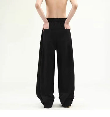 Korean Wide-leg Sweatpants Man Loose Casual Solid Color Male Pants Streetwear Clothes Spring Autumn Fashion sweatpant men